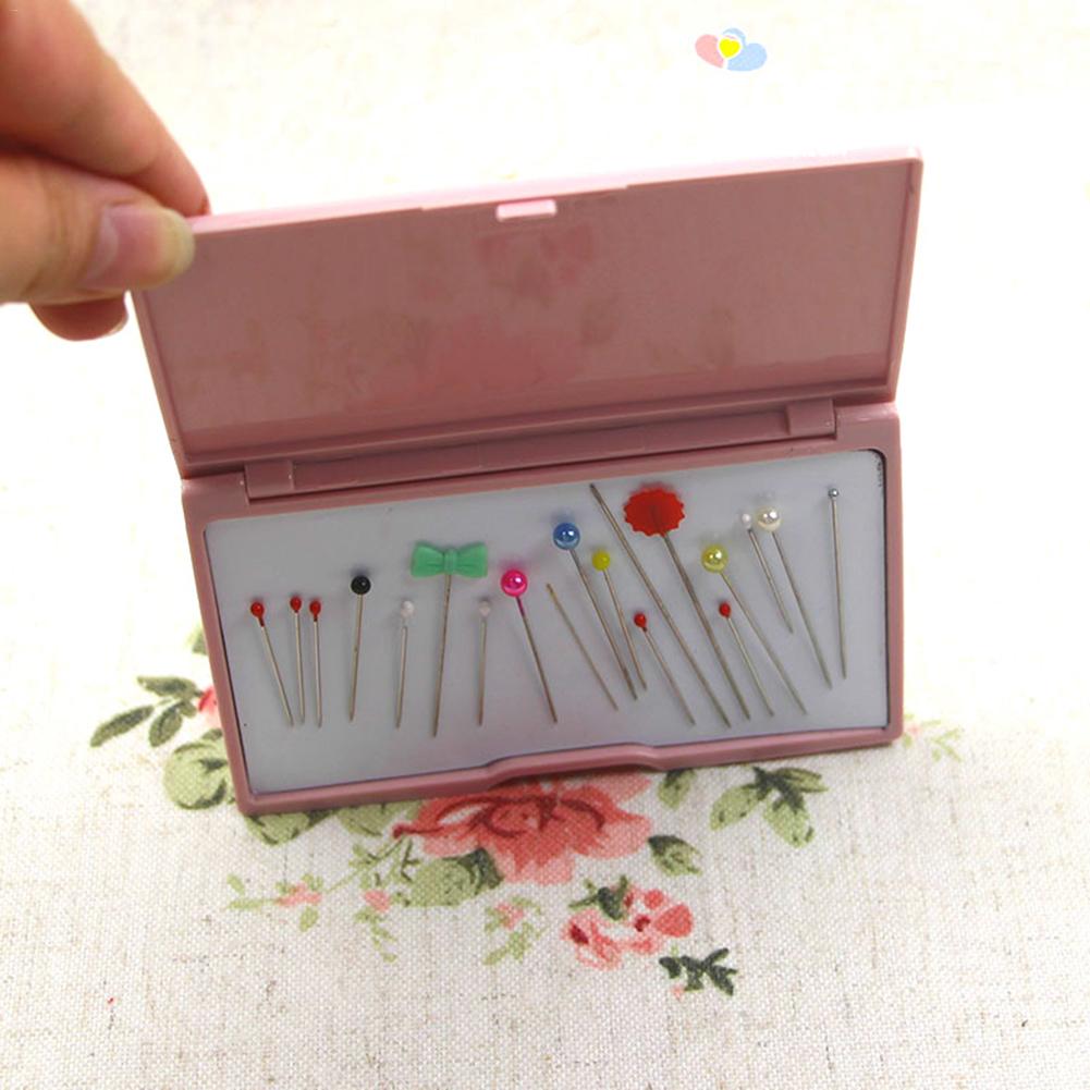 Rosa perle nål oppbevaringsvesker magnetisk nål holder boks nyttige manuelle diy verktøy suge nål oppbevaringsbokser
