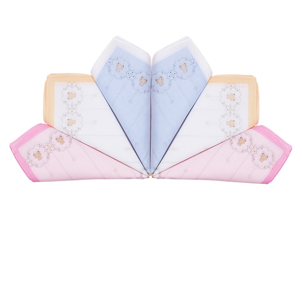 Cotton Handkerchief Flower For Girl Children 1 Set