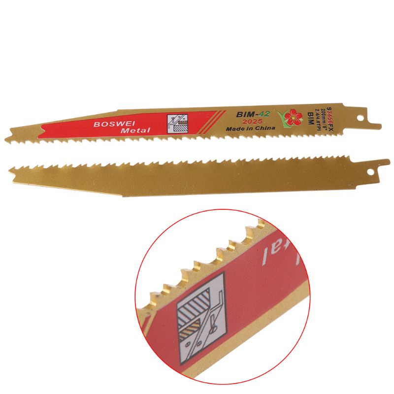 5 Pc 8 Inch BIM Reciprocating Quick Cut Saw Blade S3456XF For Metal Wood Cutting