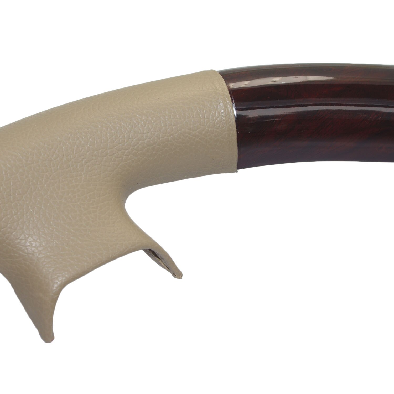 Cubierta de volante de madera y cuero marrón para Mercedes 95-99 W210 S210 E230 E300 E320 E430 E55 W202 S202 C180 C230 C220 C280 C43 AMG