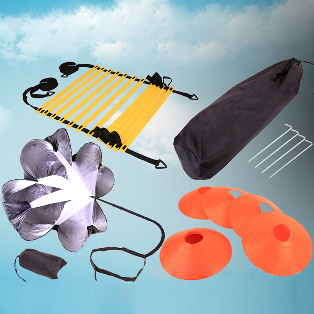 Speed Agility Training Ladder Set Indoor Outdoor Adjustable Rungs Agility Ladder Resistance Parachute MMA Badminton Basketball: Default Title