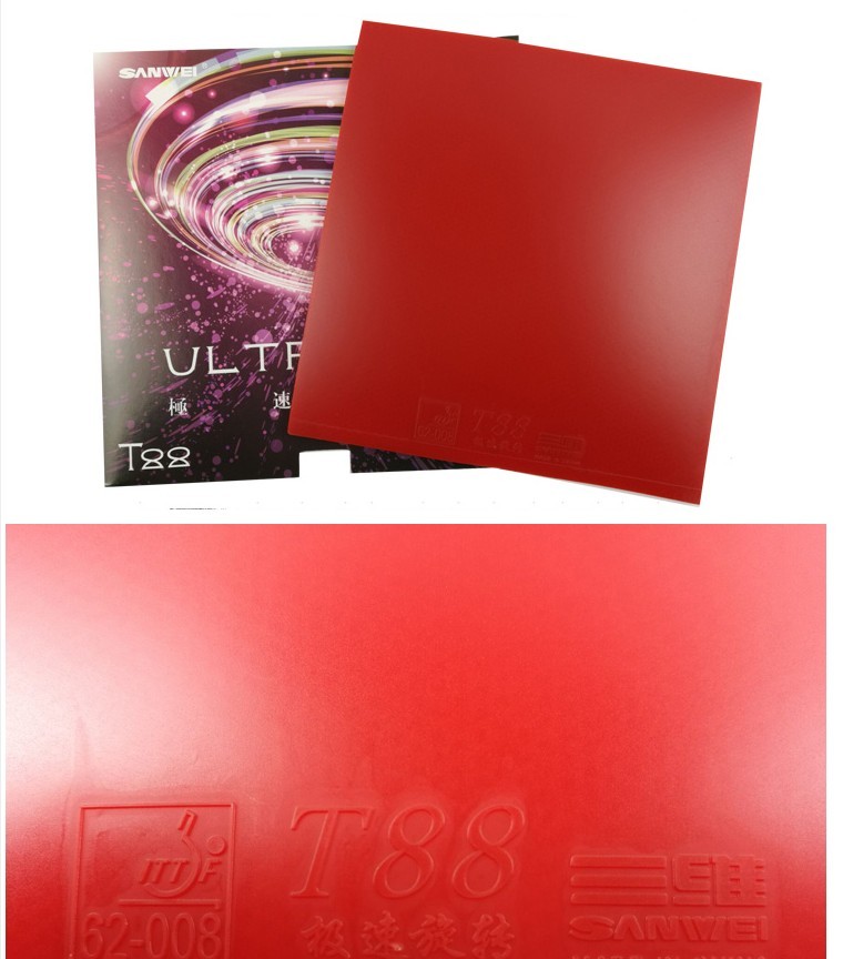 ITTF approved SANWEI T88 ULTRA-Spin Table Tennis Rubber/ Ping Pong Rubber