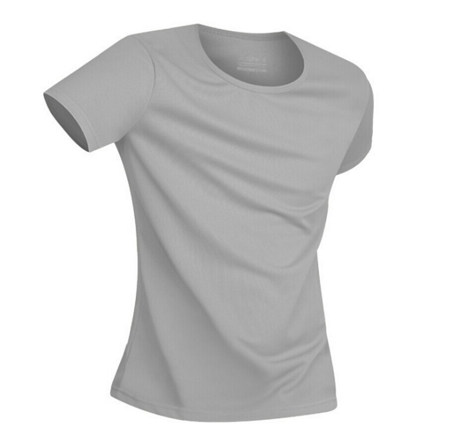 Anti dirty vandtæt #39 sports t-shirt åndbar nano quick dry skjorte top: M / Grå