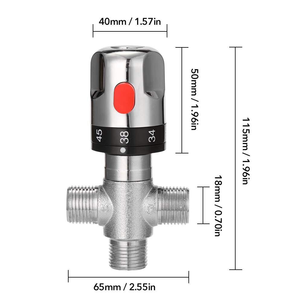 Adjustable Thermostatic Mixer Valve Brass Water Mixer /Cold Water Mixing Temperature Control Valve For Home Water Heater