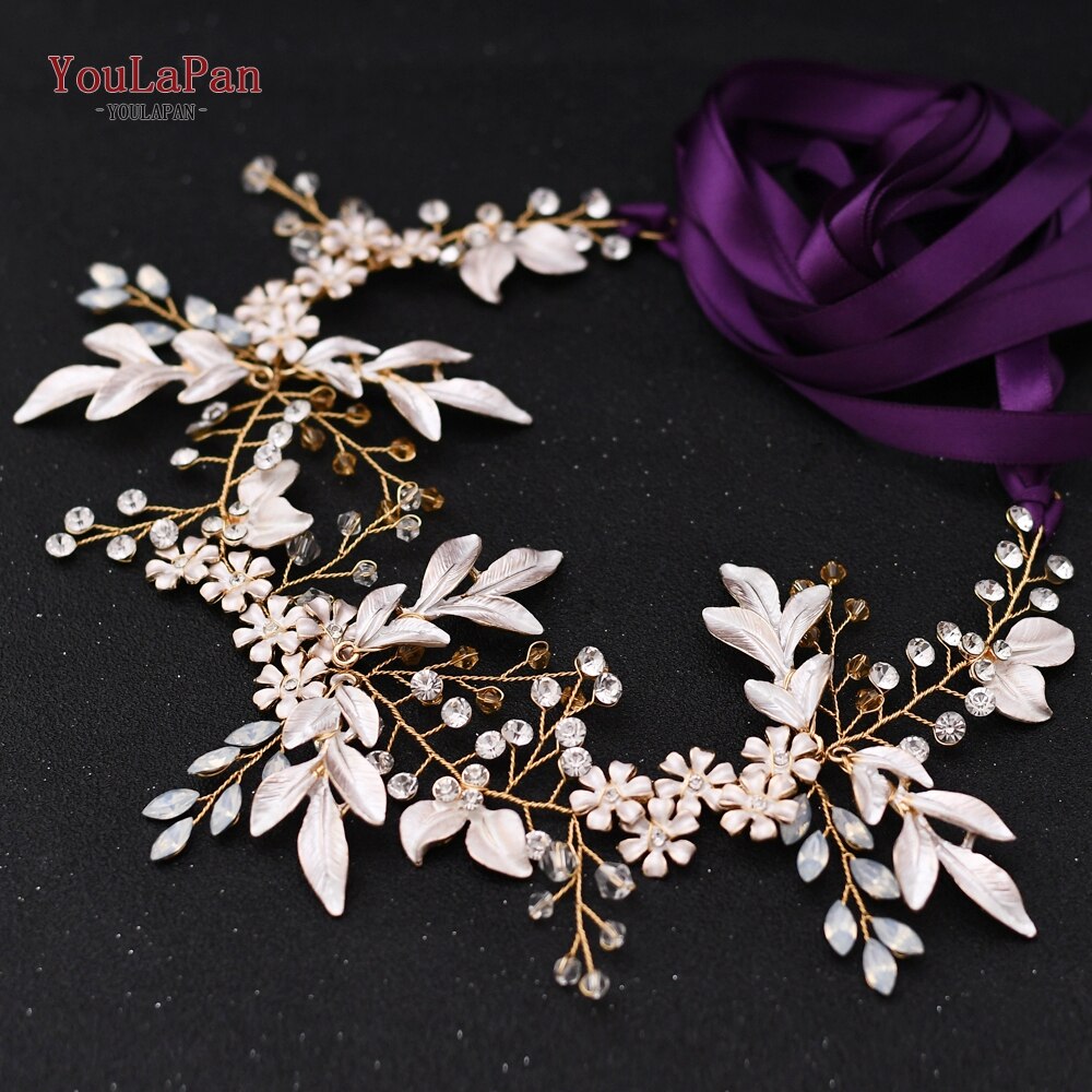Topqueen  sh278 bröllop bälte champagne guld kvinnors guld bälte vintage förskönad skärp röd strass skärp bälten för klänningar: Lila band