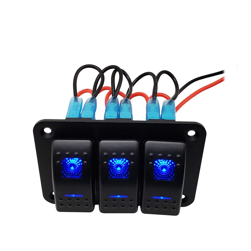 2/3/4 -gjengers vippebryter panel lys vippebryter beskyttelse tilbehør led bryter for bil auto lastebil campingvogn marine