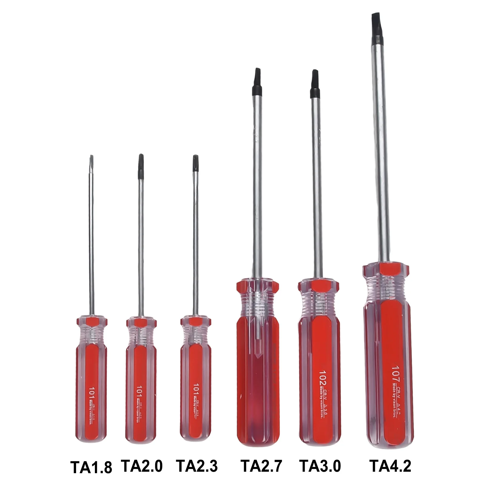 Juego de destornilladores de precisión, destornillador triangular, herramienta de reparación de extracción, TA1.8/TA2.0/TA2.3/TA2.7/TA3.0, 6 uds.