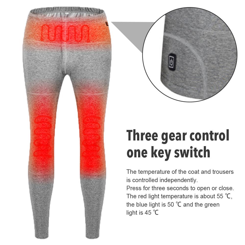 Unisex Thermische Ondergoed Set Elektrische Verwarming Vest Waterdichte Kleding Enkelzijdige Geborsteld Thermo Ondergoed Voor Mannen Vrouw