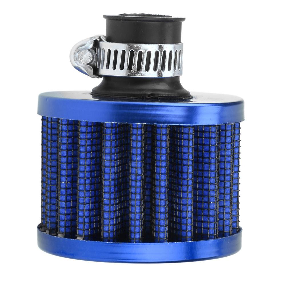 VODOOL Car Air Intake Filter 12mm Blue Mini Car Motor High Flow Cold Air Intake Filter Turbo Vent Crank Auto Filter Cleaner: Blue