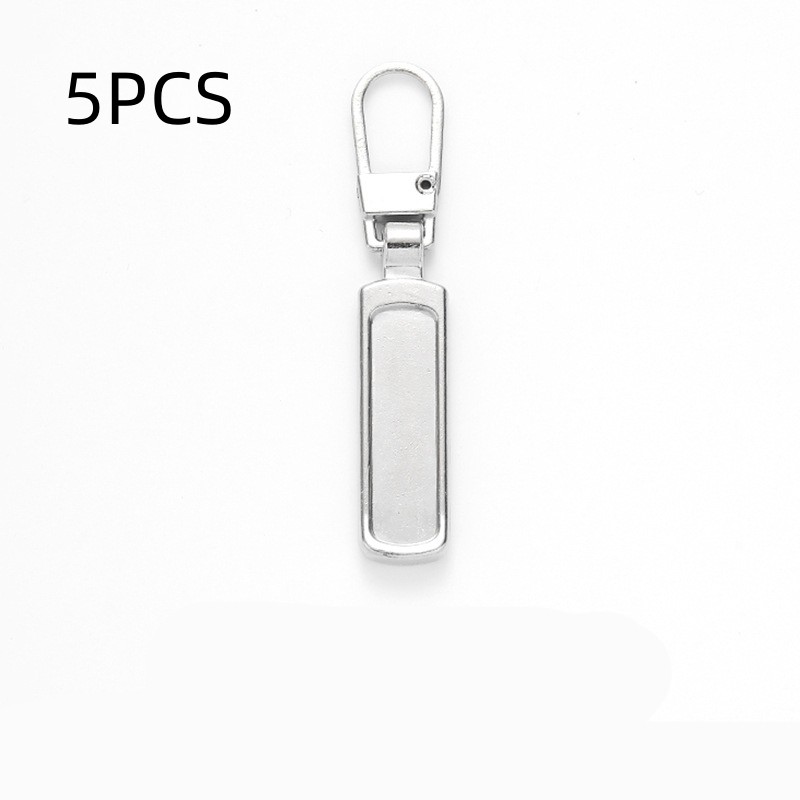 5 uds costura DIY cremallera desmontable cabeza cremallera tirar práctico bolso resistente bolso maleta mochila tienda: Latón envejecido