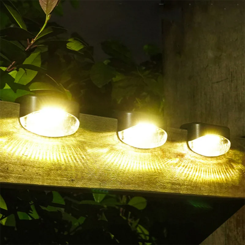 Solcelledrevne terrasselamper 10- pak udendørs trinlys vandtæt led solcellelampe til gelænder trapper trinhegn have terrasse og sti