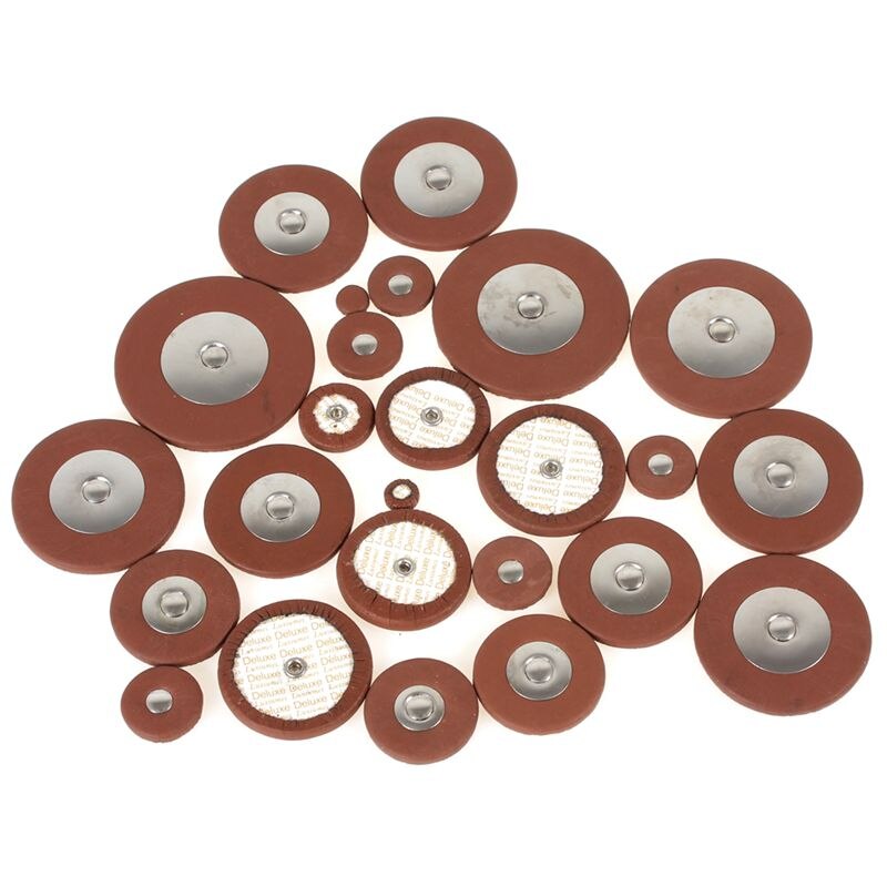 25 Stuks Professionele Lederen Tenorsaxofoon Pads Oranje Sax Pads Vervanging Houtblazers Muziekinstrumenten Onderdelen &amp; Accessoires