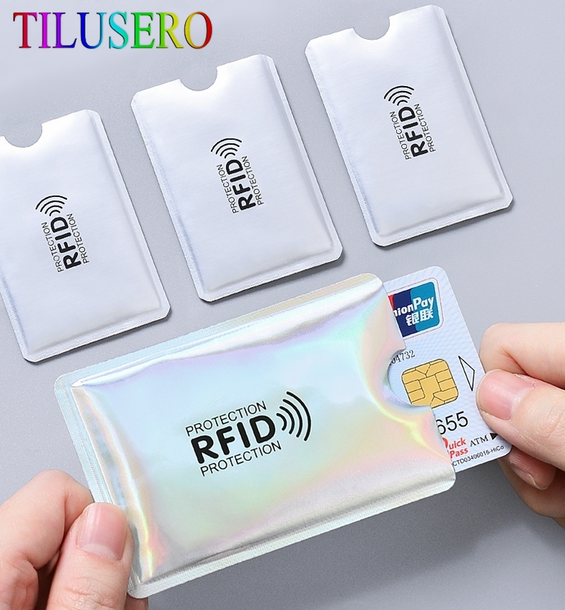 Anti Rfid Card Holder NFC Blocking Reader Lock Id Bank Card Holder Case Protection Metal Credit Card Case Aluminium