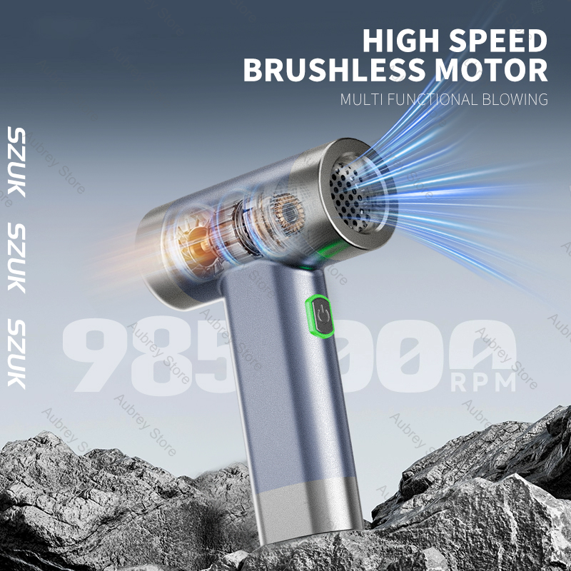 985000 rpm turbotuuletin tehokas suihkupuhallin harjaton moottori portaaton nopeudensäätöinen pölynpuhallin puhdistustyökalu ilmapölynimuri kädessä pidettävä ilmapuhallin