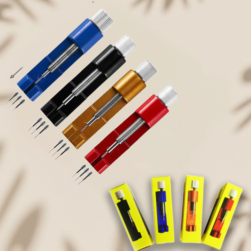 Reparationsverktyg för metallur, justeringsverktyg för klockarmband med klockstift, verktyg för armbandslänkstift, lösningsmedel lätt att ta bort, justering: Grön