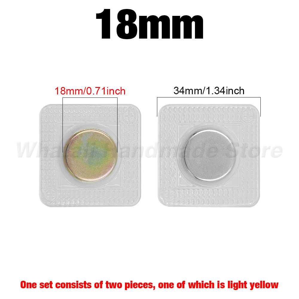 5 pares pvc invisível escondido metal forte botão de pressão magnética costura invisível ímã magnético prendedor para bolsa roupas: Latão