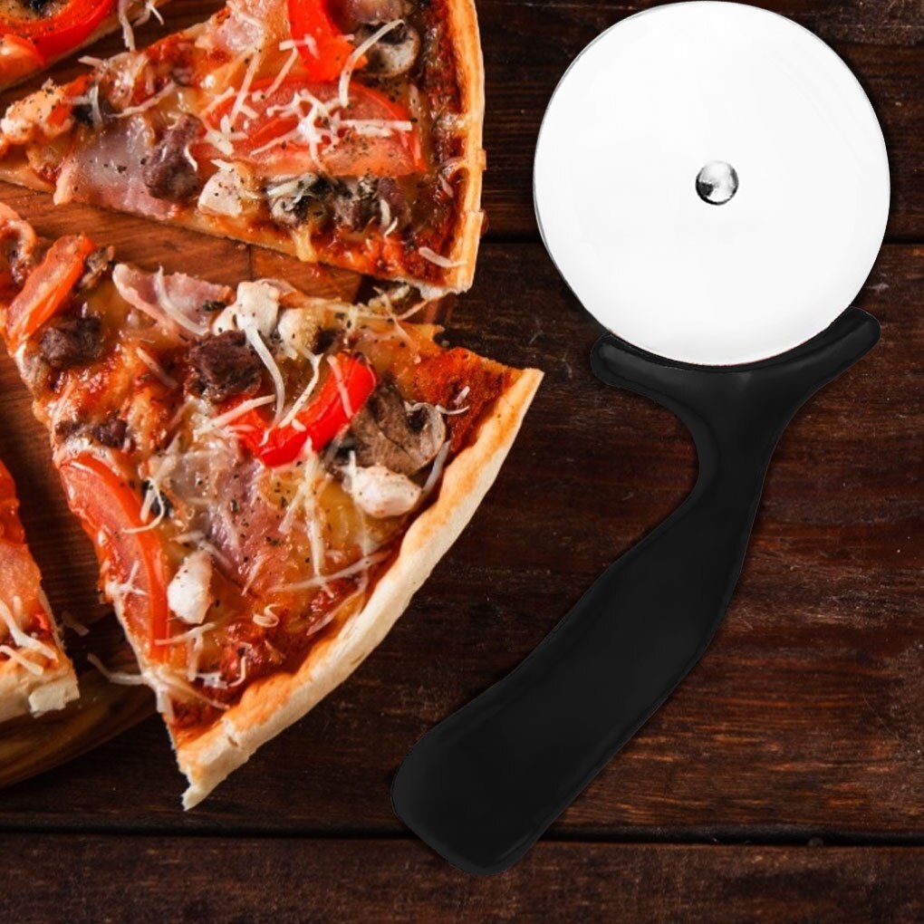 Pizza Slicer Stainless Steel Round Pizza Wheel Pastry Slicer Roller Dough Divider with Non-slip Handle Pizza Cutting Machine