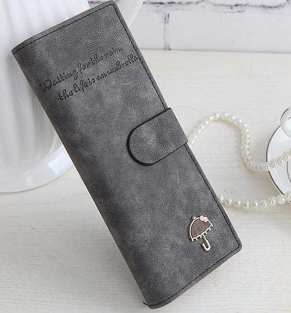 kommen nubuk 55 karten Position große kapazität frauen brieftasche karte geldbörse für freies: grau