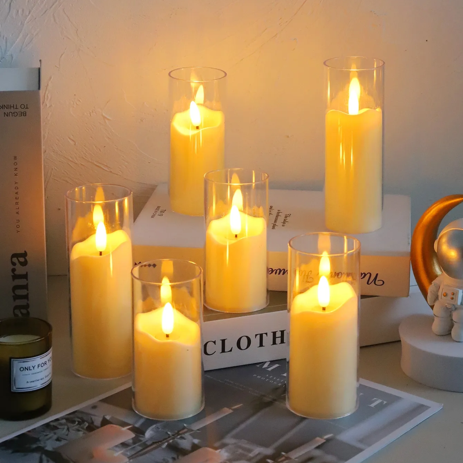 1/6 stücke LED Flammenlose Elektrische Kerzen Lichter Kreative LED Tee Lampe warm Weiß Flackern Kerzen Teelicht Für Hochzeit Weihnachten