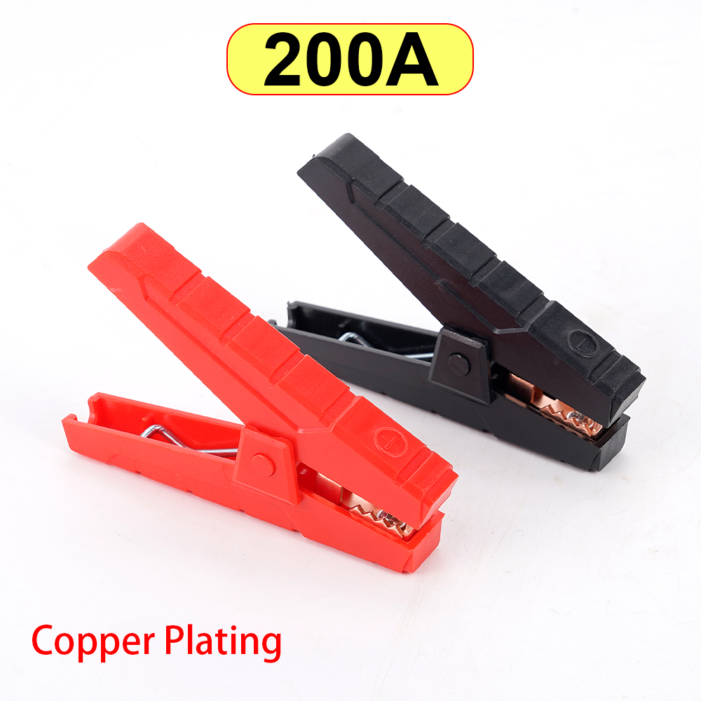 100A/200A/300A/500A Car Heavy Duty Alligator Clips Battery Clamps Test Lead Clip Pure Copper Connector Plug Power Crocodile Clip: Gold