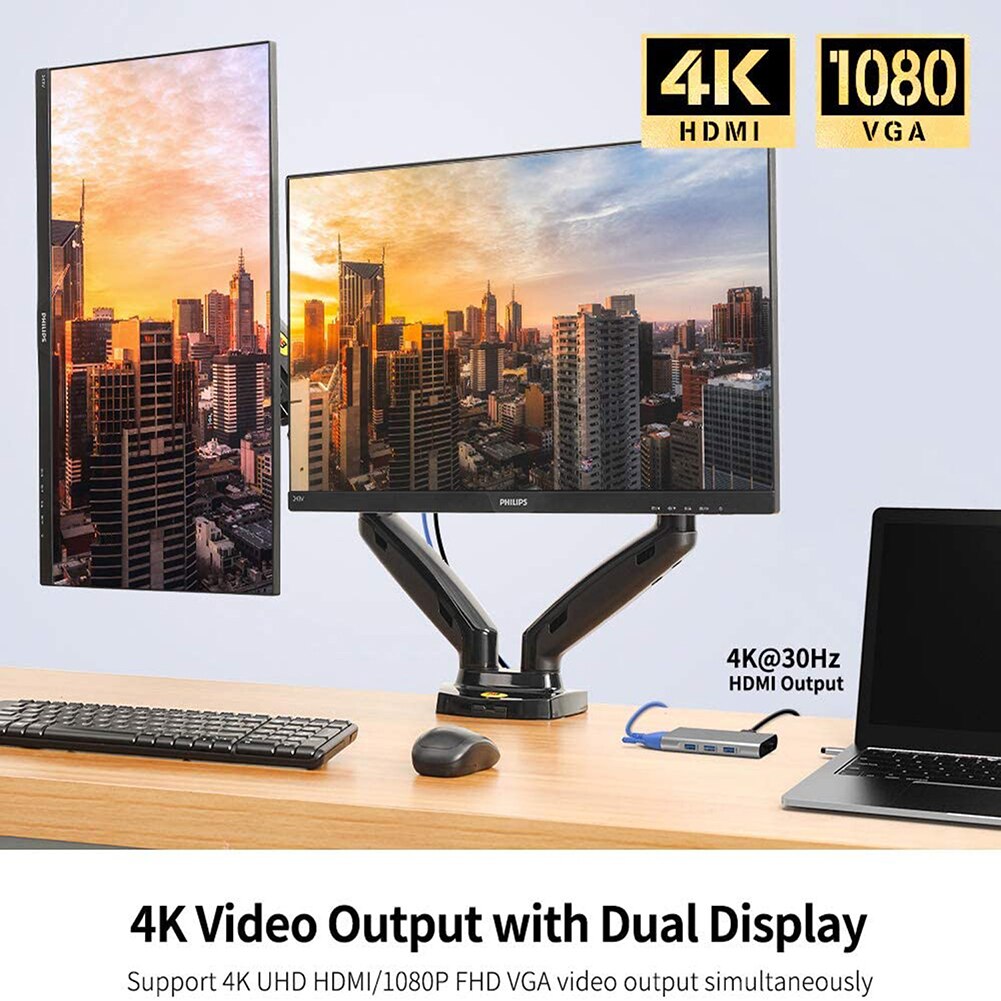 10 in 1 USB-C Multi HUB Splitter Docking 4K HDMI-c... – Vicedeal