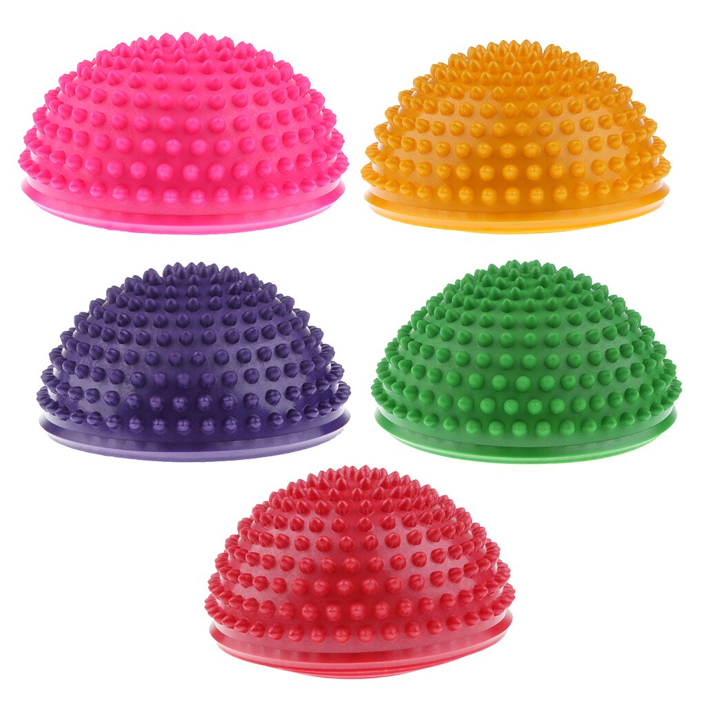 5 piezas media pelota para Yoga equilibrio Pods -Hedgehog Styled equilibrio medio abombado para niños-Hedgehog Styled mejorar el equilibrio