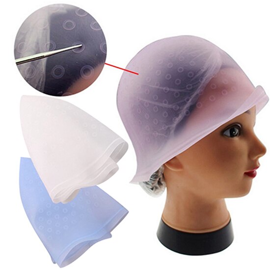 Silicon Reusable Salon Hair Color Cap Hair Colouring Highlighting Dye Cap Frosting Tipping Styling Tools