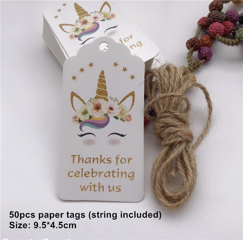 50 stk/parti enhjørning flamingo papir tags indpakning gør-det-selv hænge tag etiketter bryllup favoriserer kort scrapbøger skilte: Lar 02 50 stk