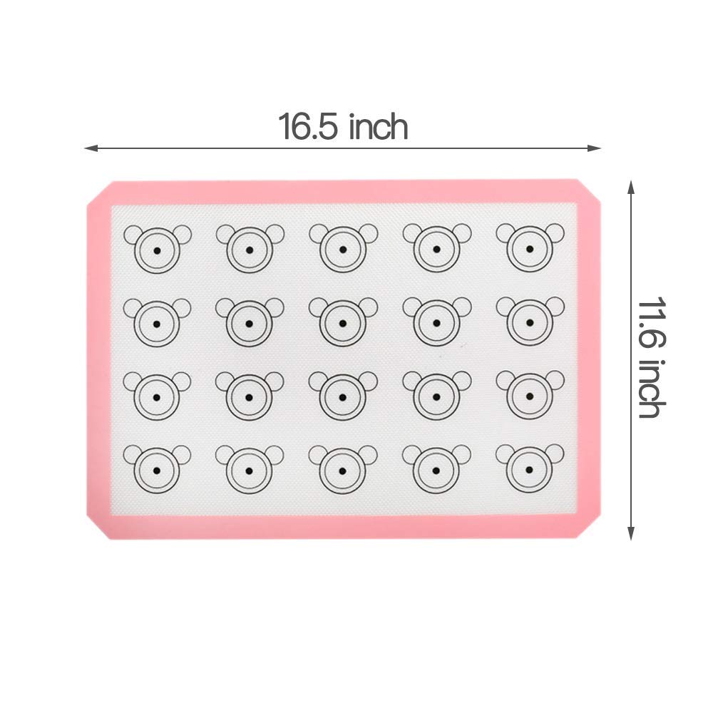 2Pcs Non-Stick Silicon Baking Pad for Baking, Baking, Barbecuing, Carbon, Electricity, Gas, Oven, Outdoor, Meat, Vegetables, P