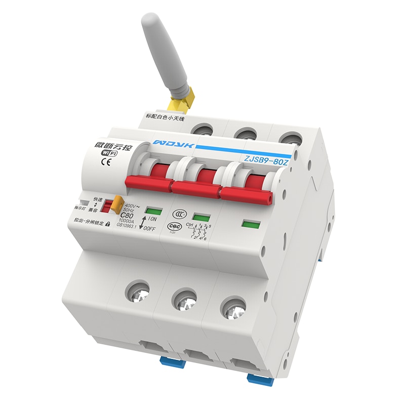 Smart home WiFi Switch Stroomonderbreker eWelink App Afstandsbediening Werk met Alexa Google Domotica Breaker 3P 32A /80A/100A