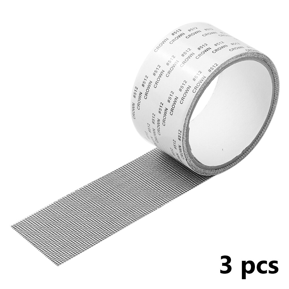 Screen Door Repair Mesh Patches Window Door Waterproof Patch Self-adhesive Super Fix Anti-Insect Door Mosquito Net Mesh: Black 3Pcs