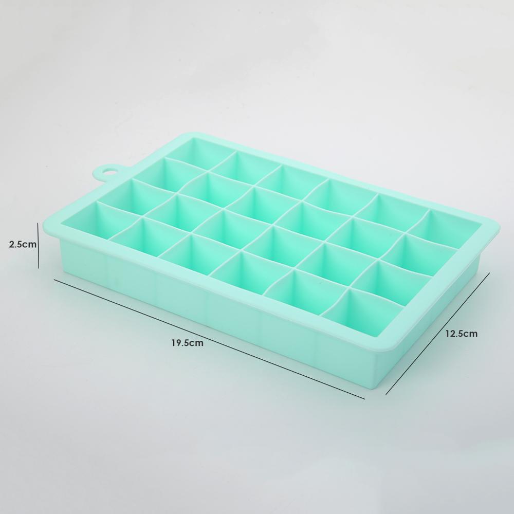 Bandeja de silicona para cubitos de hielo, 24 rejillas, fabricante de cubitos de hielo DIY, bandeja para cubitos de hielo, moldes de gelatina, accesorio de cocina, 1 Uds.