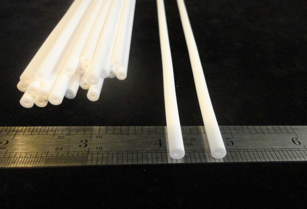 Tubo de cerámica de alúmina/OD * ID * longitud = 1,5*0,8mm * 100mm/aisladores de un solo diámetro/termoestabilidad buena/aislamiento