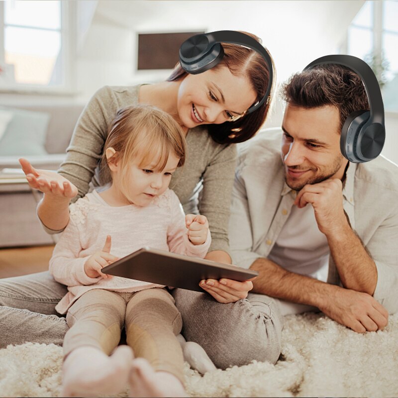 PC TV Laptop Wireless Gamer Headphones with Mic 8D Stereo 500mAh Gaming Headset Music Helmet with Bluetooth USB AUX Transmitter