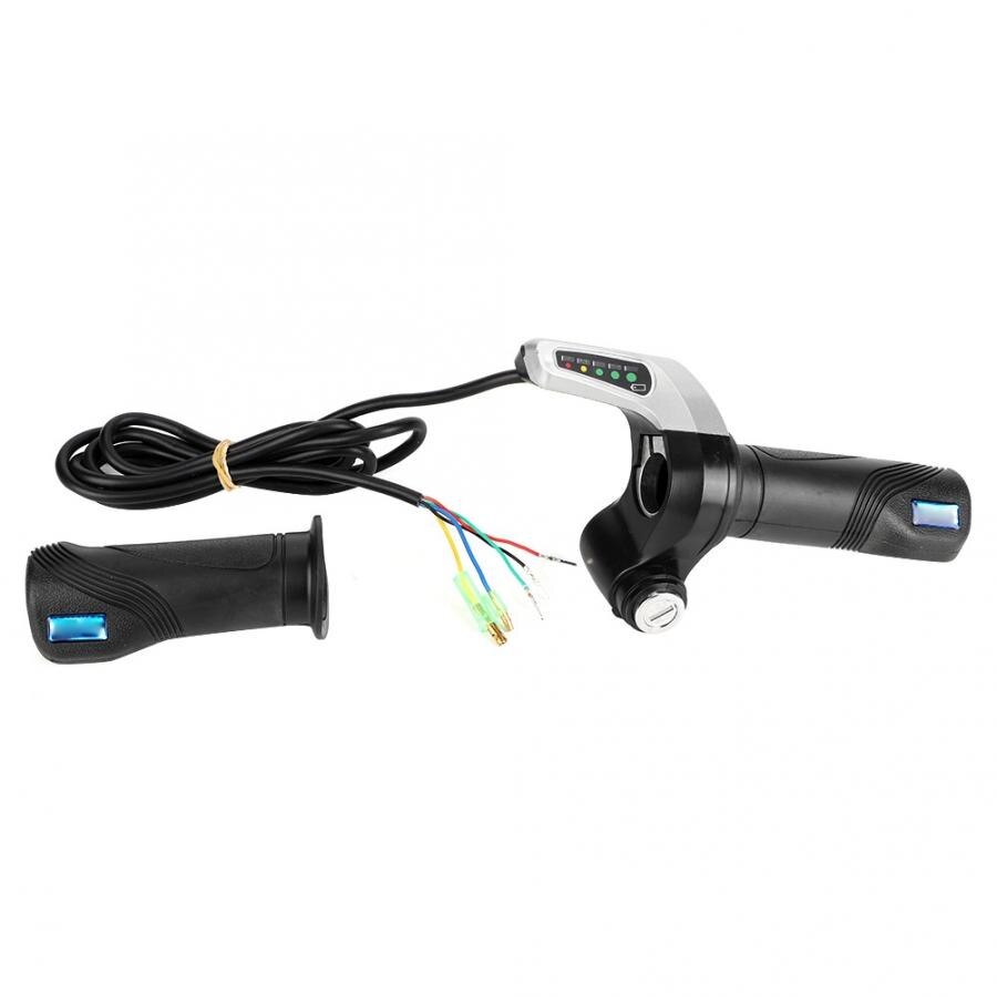 Kit de controlador de velocidad cepillado para bicicleta eléctrica Kit de Controlador LED de 24V y 250W con agarre de acelerador de bloqueo para Scooter Eléctrico, accesorios de regulador de velocidad de Motor