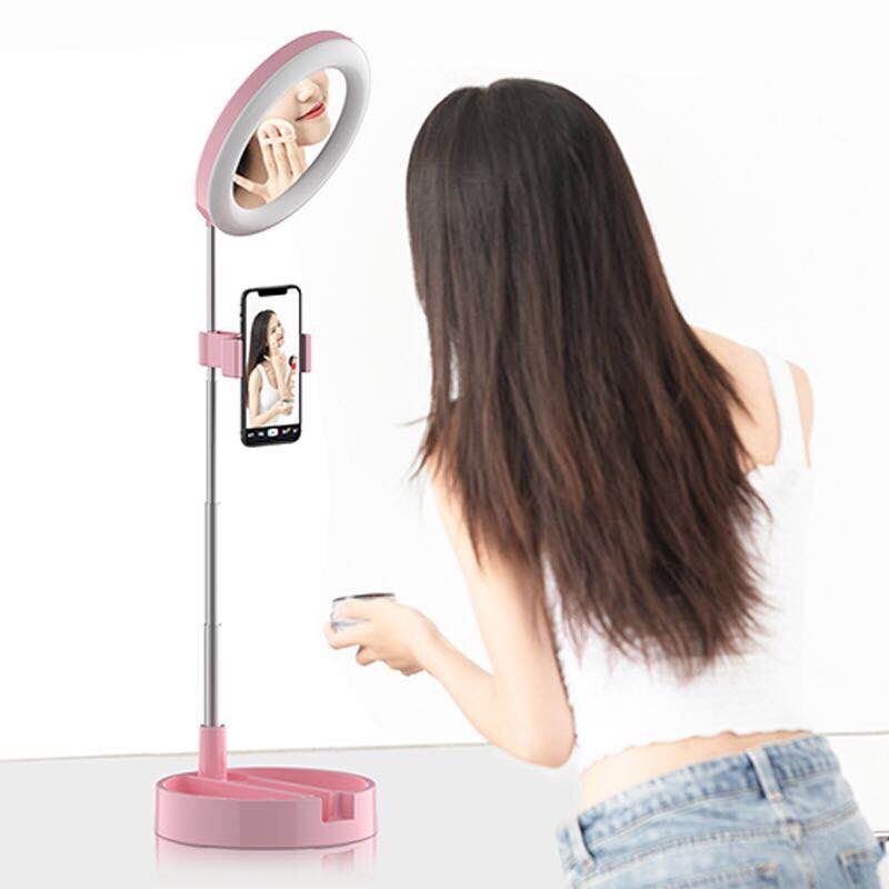 G3 6 Inch Ring Licht Met Ronde Stand Telefoon Houder Led Ring Verlichting 6000K Fotografie Dimbare Make-Up Ring lamp Met Usb