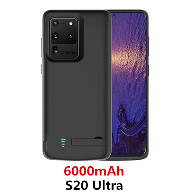 Sicherung Telefon Batterie Energie Fall Für Samsung Galaxis S20 Ultra Tragbare Energie Bank Abdeckung Für Samsung S20 Plus S20 + batterie Ladegerät: Schwarz Pro S20 Ultra