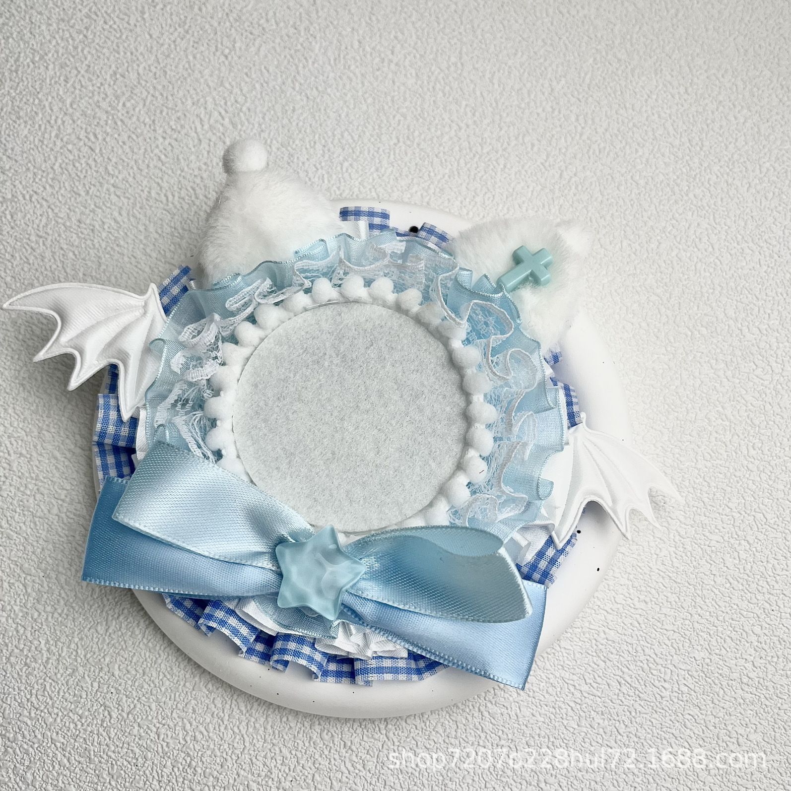 Multifunctional Anime Badge Holder Set for Ita Bags, DIY Accessory Organizer Kit with Brooch Backings and Keychain Trays for Cos: Blue