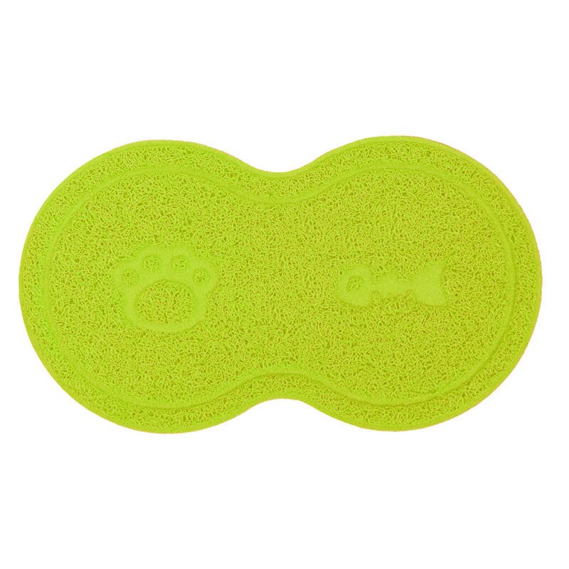 Explosion Models Pet Supplies 8 Word PVC Simple Non-slip Multifunctional Cat Litter Mats Placemat Pet Mats: green