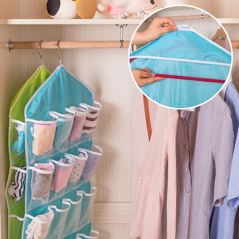 16 Taschen hängend Lager Tasche Schrank Mauer Tür Schlafzimmer Wandschrank Halter Organizer Schrank Lager