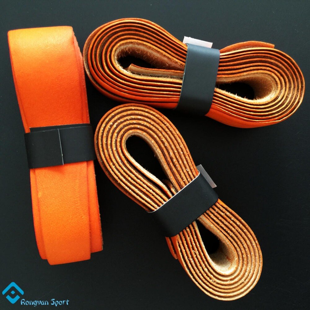 POWERTI 3 pièces/lot Pacific Pro cuir Grip (marron) bandeau de sueur Tennis surgrip Badminton raquette cuir surgrip pour Sport sueur