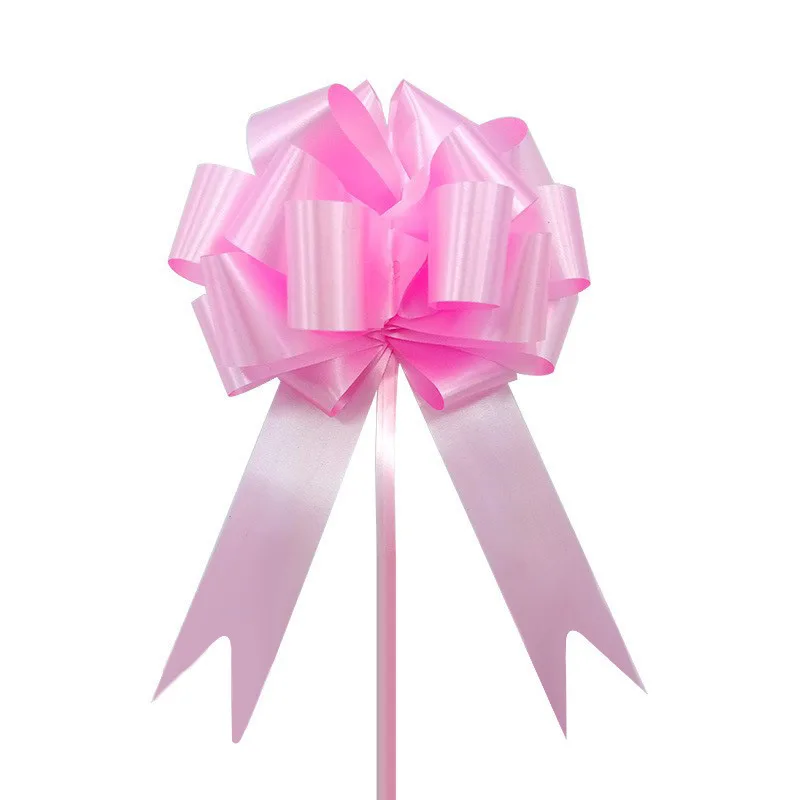 30 stuks kerstslinger bloemlint bruiloft geschenkdoos verpakking lint stereoscopische bolvormige hand getrokken bloem: Roze