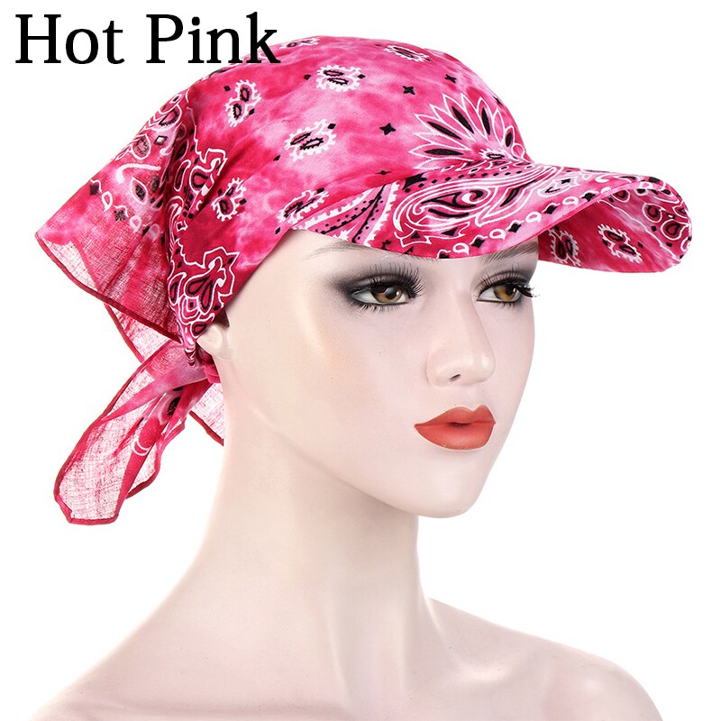 Sunscreen Hedging Cap Bandana Square Scarf Hats Printed Brim Baseball Caps Sunshade Hooded Scarf Headpiece Headscarf: 09