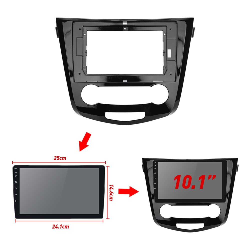 2Din Car Radio Fascia Frame Fit for Nissan X-Trail X Trail 3 T32 Qashqai 1 J10 Android GPS Panel Dash Frame Kit
