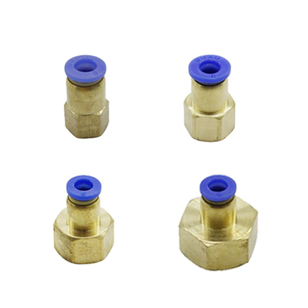 6mm Hose Tube Interface 1/4" 1/2" 1/8" 3/8" Female Thread Straight Push in Pneumatic Fittings Garden Irrigation Pipe Connectors