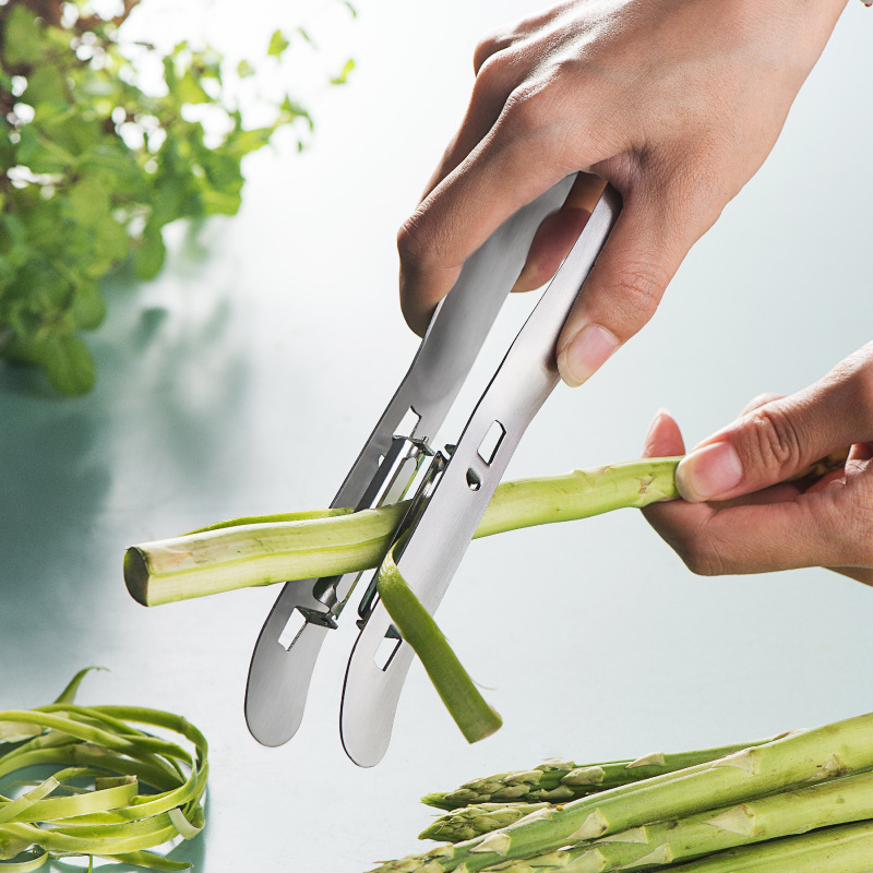 Rvs Asperges Peeling Mes Dubbelzijdige Schilmesje Yam Peeling Mes Komkommer Wortel Dunschiller Keuken Accessoires
