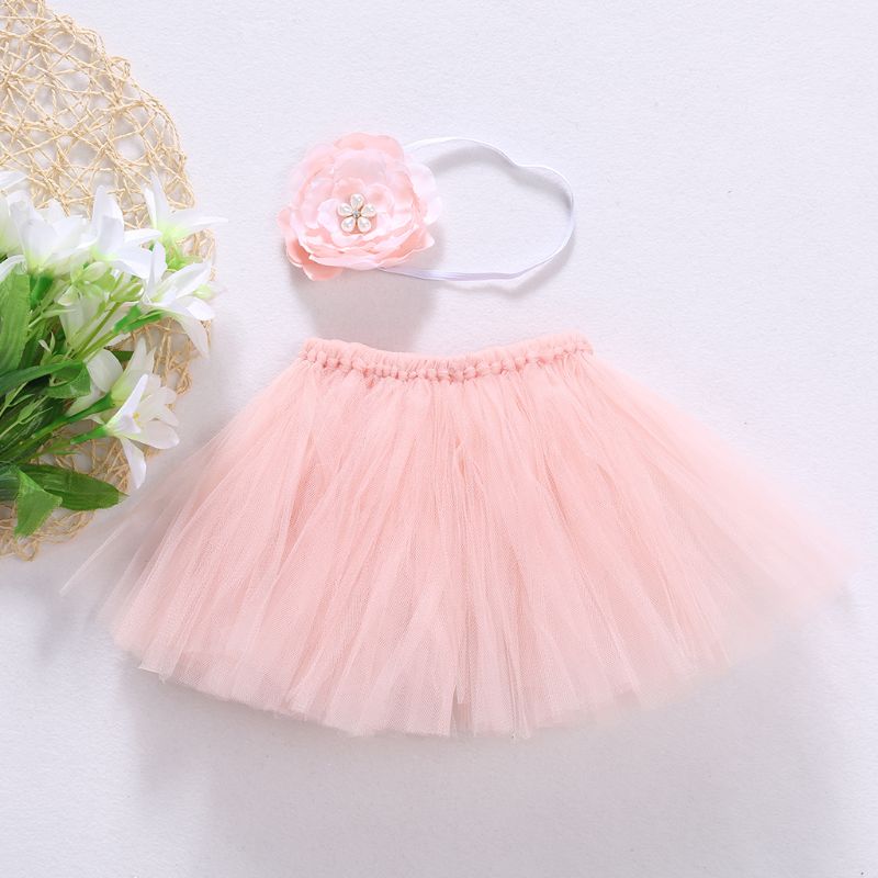 Mignon enfant en bas âge -né bébé fille Tutu jupe et bandeau Photo accessoire Costume tenue T3LA