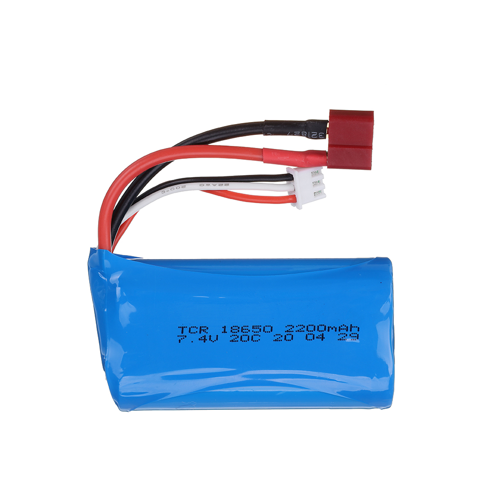 7.4V 1500/3000/3500/5000 mAh JST/T/SM Plug 18650 2S li-ion Battery for Wltoys 144001 12423 10428 12429 12401 RC Car Spare Parts: GRAY