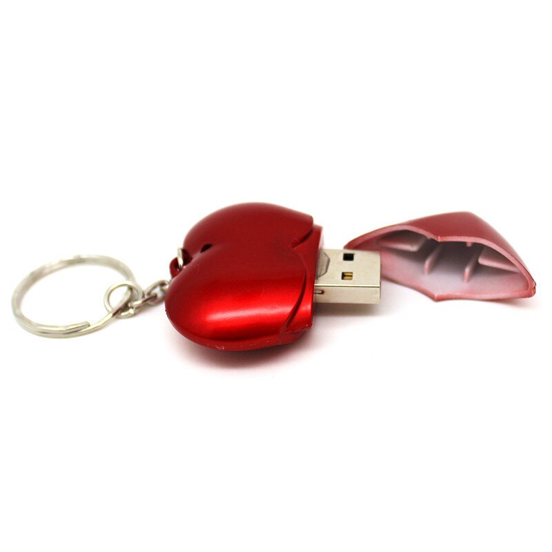 Red heart plastic model 4GB 8GB pendrive16GB 32GB 64GB pen drive USB Flash Drive 128M Love memory stick