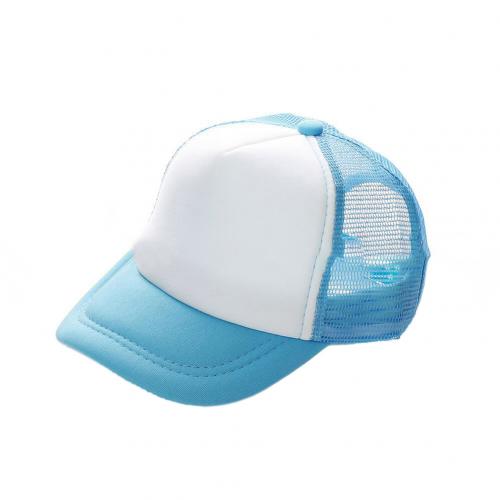 Gorra de béisbol de malla Lisa para hombres y mujeres, gorro de béisbol de malla lisa, ajustable, Snapback, sombreros para hombres y mujeres, Hip Hop, informal, 1 Uds.: Light Blue White